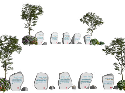 现代景观石路标 指示牌