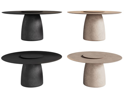 现代圆形茶几3d模型 现代圆形茶几