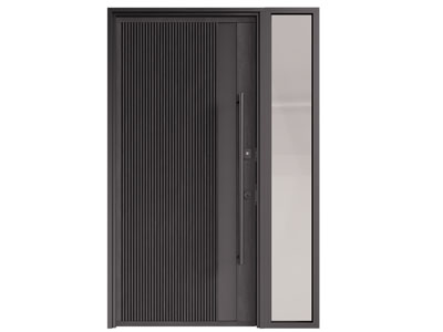 现代子母入户门 平开门3d模型 现代子母入户门 平开门