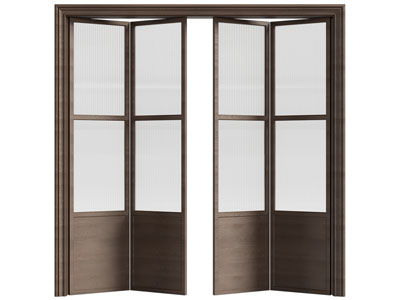 现代中古风玻璃推拉门3d模型 现代中古风玻璃推拉门