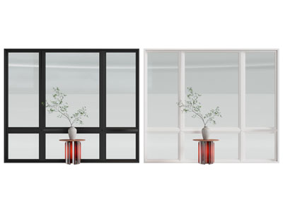 现代玻璃平开窗户3d模型 现代玻璃平开窗户