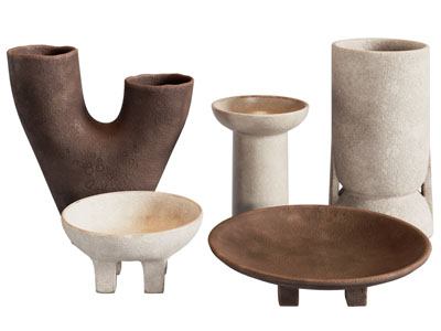 侘寂风陶艺器皿 摆件组合