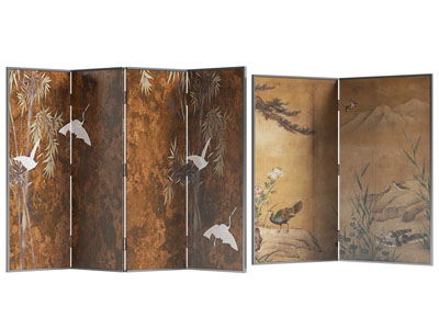 新中式仙鹤图案的屏风3d模型 新中式仙鹤图案的屏风