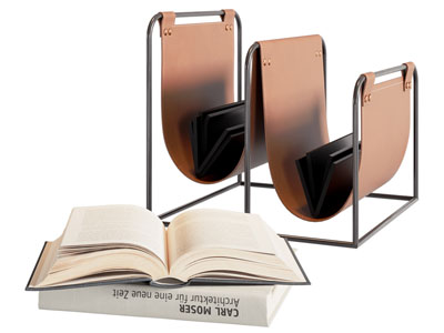 现代翻开的书本 书籍收纳架