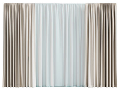 现代布艺窗帘窗纱