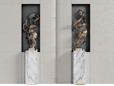 新中式假山雕塑雕刻3d模型 新中式假山雕塑雕刻