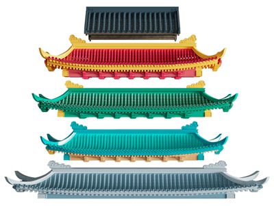 新中式屋檐 建筑构件