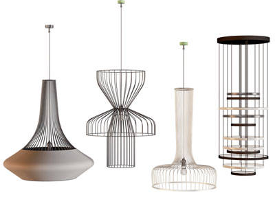 现代金属镂空吊灯