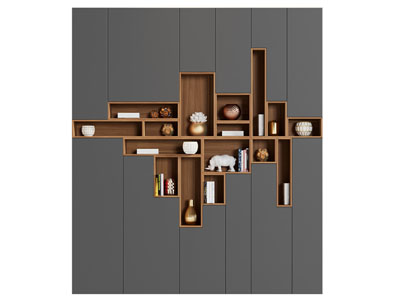 现代中间镂空装饰柜