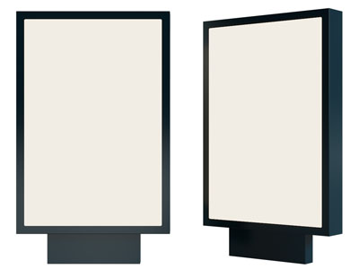 现代街边广告灯箱样机3d模型 现代街边广告灯箱样机