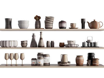 现代碗碟 茶具杯子 茶壶 酒杯厨具组合