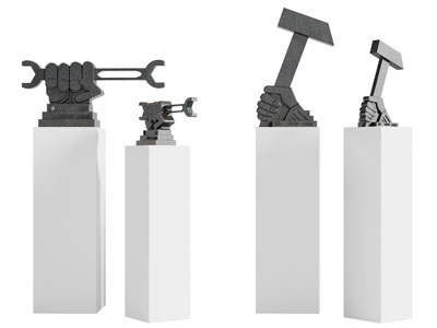 现代拿着工具的手雕塑雕刻3d模型 现代拿着工具的手雕塑雕刻