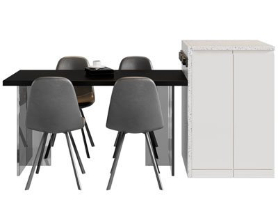 现代吧台餐桌椅组合