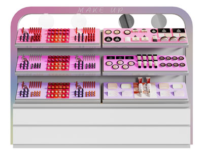 现代化妆品展柜 货架3d模型 现代化妆品展柜 货架