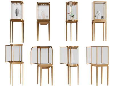 现代轻奢珠宝首饰玻璃展柜 玻璃存储柜