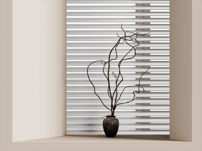 现代陶艺花瓶枯枝 摆件组合