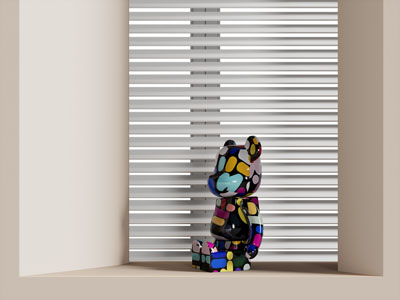 现代暴力熊摆件组合