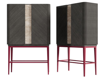 新中式高脚玄关柜 边柜3d模型 新中式高脚玄关柜 边柜