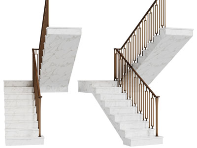 现代旋转楼梯3d模型 现代旋转楼梯