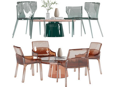 现代亚克力圆形休闲椅子 茶几