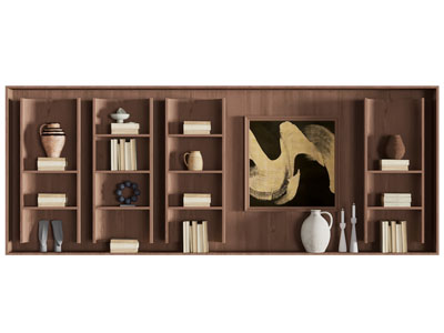 现代中古风实木装饰柜