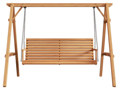 现代实木秋千架 秋千椅子