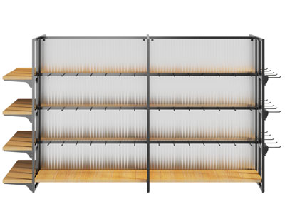 现代便利店货架 展柜3d模型 现代便利店货架 展柜