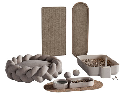 现代猫窝 猫粮 猫砂