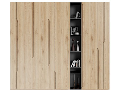 现代实木衣柜3d模型 现代实木衣柜