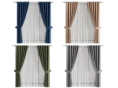 现代布艺窗帘窗纱