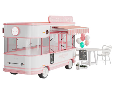 现代可移动售卖车 甜品冷饮屋3d模型 现代可移动售卖车 甜品冷饮屋