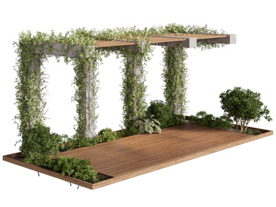 现代廊架 藤蔓花架 庭院景观园艺小品