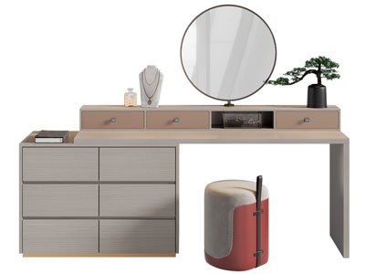 新中式实木化妆 梳妆台