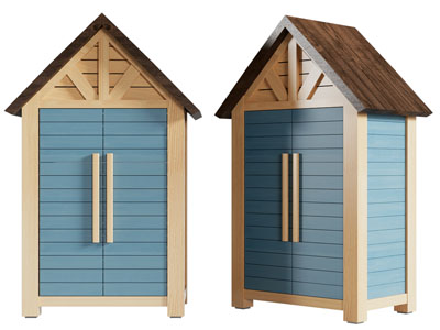 现代小木屋 木房子 户外工具柜