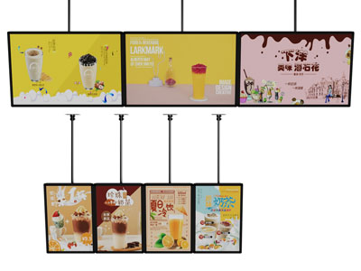 现代招牌 广告牌 菜单亚克力灯箱3d模型 现代招牌 广告牌 菜单亚克力灯箱