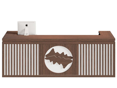 新中式实木前台接待台