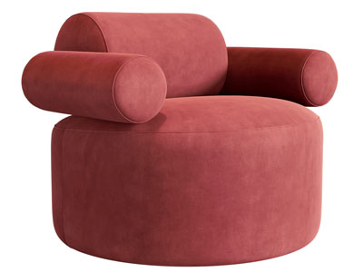 现代布艺单人沙发