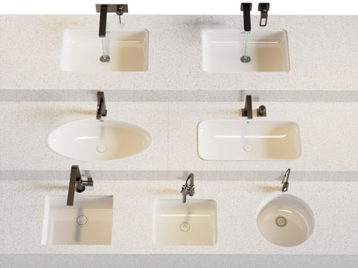 现代陶瓷洗手盆 水龙头
