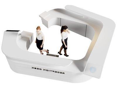 现代环形前台接待台