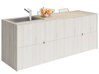 现代水吧台 厨房中岛台