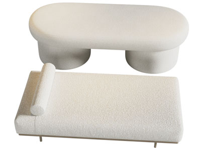 现代椭圆形 长方形沙发凳子