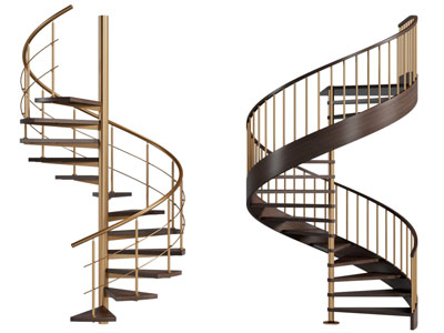 现代旋转楼梯3d模型 现代旋转楼梯