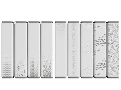 新中式方形透光装饰柱子3d模型 新中式方形透光装饰柱子