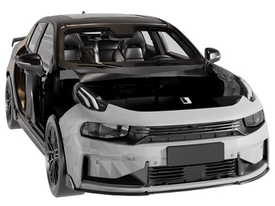 现代黑色汽车 轿车