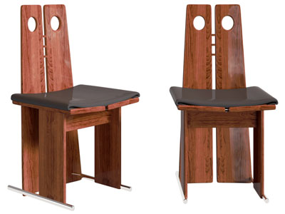 现代中古风实木休闲椅子 餐椅