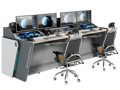 现代监控室控制台 操作台桌椅组合