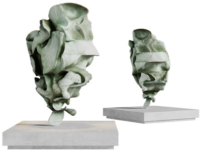 新中式假山石头雕塑雕刻摆件组合3d模型 新中式假山石头雕塑雕刻摆件组合