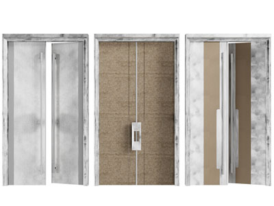 新中式双开门 大门3d模型 新中式双开门 大门