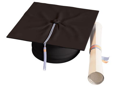 现代硕士博士毕业帽子 文凭