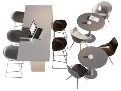 现代商务洽谈休闲桌椅组合